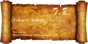 Tukacs Ruben névjegykártya